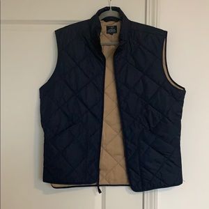 J Crew Quilted Navy Vest Men’s